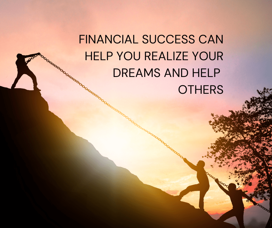 Two people climbing an incline with a third person helping them up.
