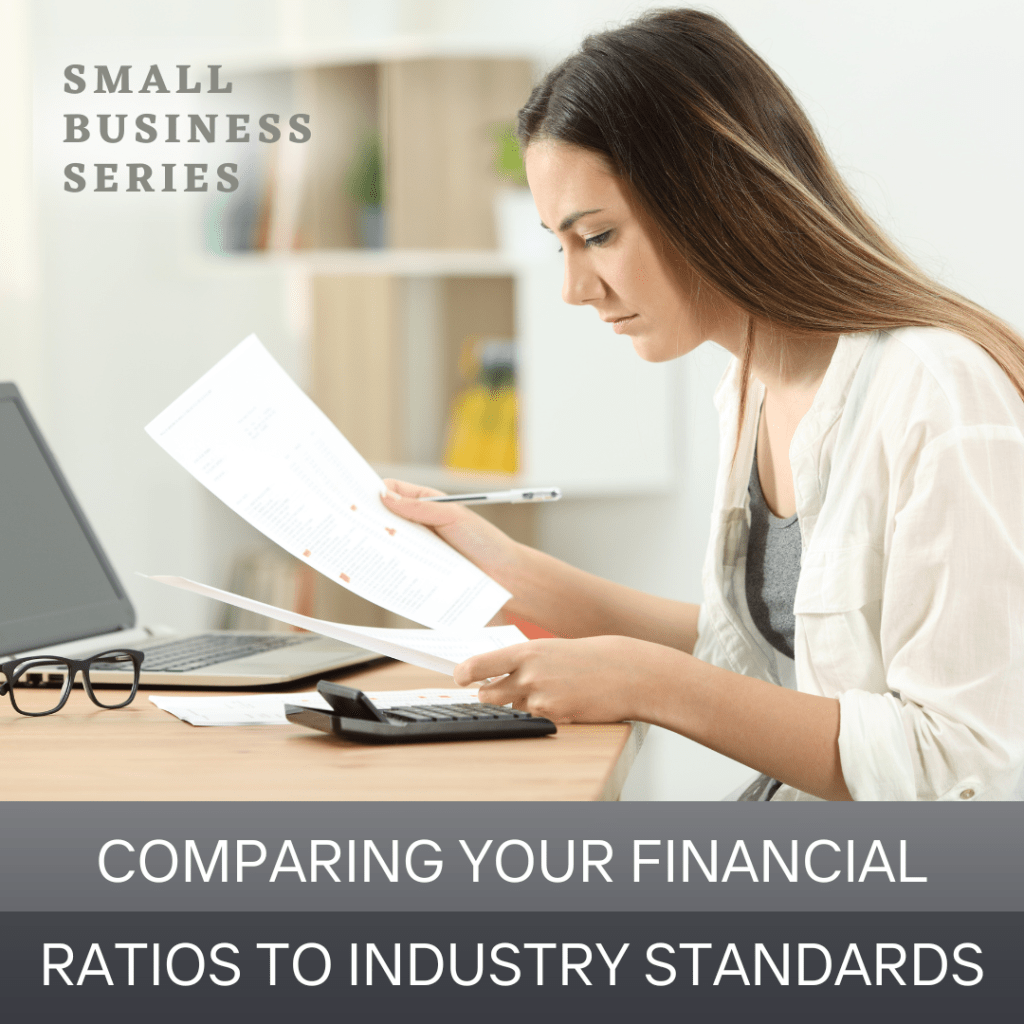 Business woman studying her business's financial ratios